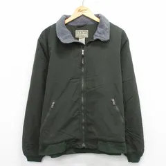 XL/古着 エルエルビーン 長袖 ナイロン ジャケット メンズ 00年代 00s ワンポイントロゴ 緑 内側フリース 26jan19
