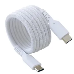 【新品】 【PD60W対応】有 マグネット式 USB-Cケーブル 1m 急速充電＆データ通信対応｜絡まない収納・サイズ調整OK・耐久ナイロン素材 iPhone 17 / 16 / 15 Macbook Pro/Air/iPad用/ノートパソコン Galax 0