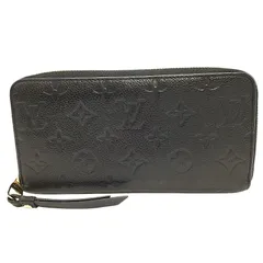 ルイ・ヴィトン LOUIS VUITTON ジッピー・ウォレット M61864 ブラック ゴールド金具 モノグラム・アンプラント ユニセックス 長財布