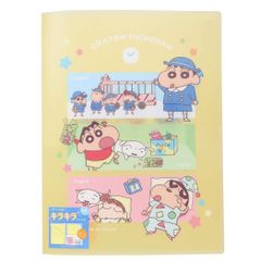 クレヨンしんちゃん ポケットファイル ポケット付きキラキラファイル A4 しんちゃんの1日  新学期準備文具 小物入れ アニメキャラクター グッズ 