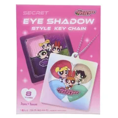 【メール便】パワーパフガールズ キーリング シークレットアイシャドウ風キーチェーン 全8種の内どれか1つ  コレクション雑貨 単品 キャラクター グッズ 