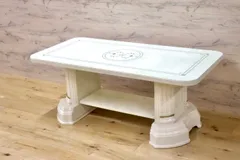 【超美品】イタリア高級家具　サルタレッリ　姫家具　センターテーブル　机 サルタレッリ アマルフィ センターテーブル 115cm アイボリー イタリア
