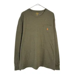 Polo by Ralph Lauren ポロ ラルフローレン 長袖ポケットＴシャツ オリーブ(メンズ M)中古 古着 X4367