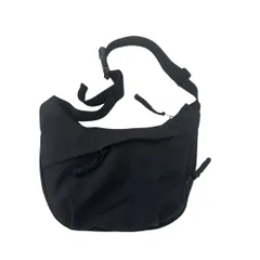 [Liebendo] ショルダーバッグ ナイロン ショルダーバッグ レディース メンズ 軽量 バッグ ななめがけ 大容量 男女兼用 肩掛け シンプル 撥水 通学 通勤 三日月バッグ 防水 メッセンジャーバッグ疲れない 三日月型 (ブラック) [ブラック]