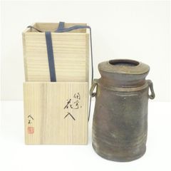 割引❗️「祖」 五行竹筒花入 竹製 筒 花入 銅落とし 五本組 紙箱
