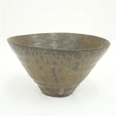 作家物　灰釉茶碗  茶道 抹茶 おしゃれ 抹茶茶碗 抹茶碗 和食器 レトロ 茶器 骨董 茶わん 茶会 茶の湯