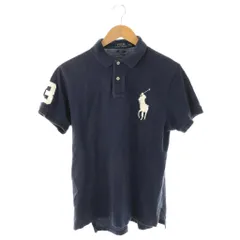 ポロ ラルフローレン POLO RALPH LAUREN ポロシャツ 半袖 刺繍 コットン M 紺 /NR ■OS