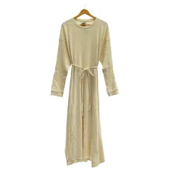 BASERANGE (ベースレンジ) SHAW LONG SLEEVE KAFTAN DRESS ワンピース ナチュラル Sのサムネイル