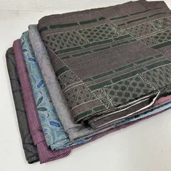 大島紬 着物 正絹 5着 着物まとめ売り リメイク材料 m-1037