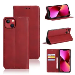 【特価商品】適用 iPhone13 ケース 手帳型 適用 iPhone 13 手帳型ケース スマホケース カバー 手帳型 PUレザー カード収納 財布型 耐衝撃 ケース マグネット スタンド機能付き 5色(いphone13 用 ケース 手帳型) (レッド)