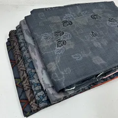 大島紬 着物 正絹 5着 着物まとめ売り リメイク材料 m-1038