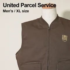 UPS ユニフォーム ワークベスト G.A.RIVERS USA製 グランドスタッフ キルティング ブラウン XL