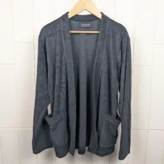 ナノユニバース   ​nano universe　パイルショールカーディガン　チャコールグレー　Sサイズ　メンズ