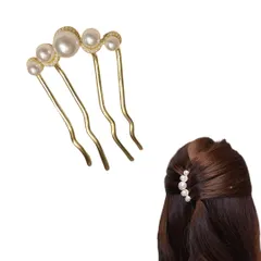 ヘアコーム 夜会巻き 夜会巻きコーム ラインストーン ヘア飾り ヘアアクセサリー パール ヘアアクセ 留袖 髪飾り 浴衣 結婚式 お呼ばれ 和装 可愛い 黒留袖 和服 コーム 袴 着物 成人式 おしゃれ (ゴールド) [ゴールド]