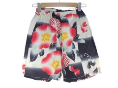 k03250626077　ブランド不明　140サイズ　白×紺色×赤×黄色×水色　　パンツ　ショート/ハーフパンツ　春夏