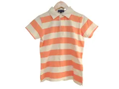 k03250626042　Ralph Lauren　160サイズ　オレンジ×白　　トップス　ポロシャツ　春夏