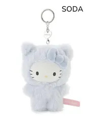 【sanrio house シークレットコレクション】フラッフィー ハローキティ チャーム SODA ソーダ アイスブルー 水色