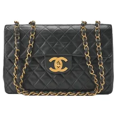 CHANEL シャネル チェーンショルダーバッグ デカマトラッセ 34cm シングルフラップ ラムスキン 黒 （ゴールド金具） レディース バッグ レディース【中古】【送料無料】