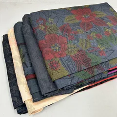 大島紬 着物 正絹 5着 着物まとめ売り リメイク材料 m-1042