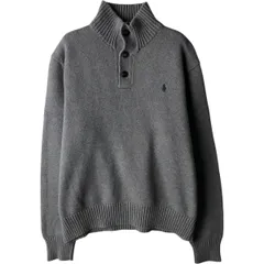 古着 ラルフローレン Ralph Lauren POLO RALPH LAUREN ハーフボタン コットンニットセーター メンズL相当/eaa619240
