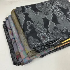 大島紬 着物 正絹 5着 着物まとめ売り リメイク材料 m-1045