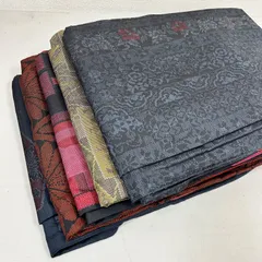 大島紬 着物 正絹 5着 着物まとめ売り リメイク材料 m-1046