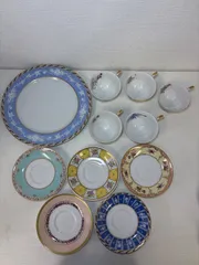 ナルミ ( NARUMI ) 日本製 フローラルブティック サロンセット カップ&ソーサー5客 五客 190ml & パーティープレート　ティーカップ　人気　コーヒー　紅茶　箱あり