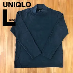 【美品】UNIQLO ユニクロ ソフトタッチハイネックT(長袖) L ブラック