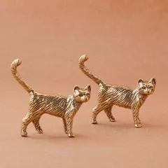 金属製のかわいい小動物置物ミニ動物の彫刻リビングルームの装飾
