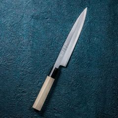 左白本霞片刃牛刀(卸出刃ベース)195mm 水牛八角柄 - メルカリ