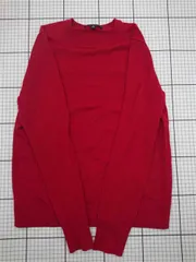 ◇ Θ ユニクロ UNIQLO クルーネックセーター レッド系 メンズ Mサイズ E  【1602190007365】