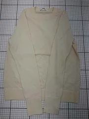 ◇ Θ ユニクロ UNIQLO クルーネックセーター アイボリー系 Mサイズ メンズ E  【1602190007280】