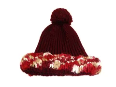 k04250620024　ブランド名不明　サイズ表記無し　レッド系　　帽子　ニットキャップ/ビーニー　秋冬