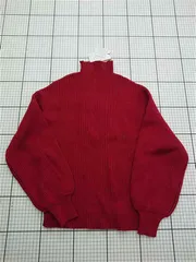 ◇ Θ アールピーエス r.p.s ボリューム袖ネックリブニットPO フリーサイズ レッド レディース E  【1602190008874】