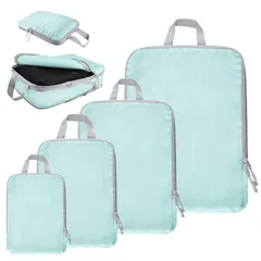 【驚きの圧縮効果・旅行上手の秘密アイテム・4枚セット】 トラベルポーチ 旅行用压縮袋 軽量 防水 大容量 衣類をしっかり圧縮 衣類仕分け スペース節約 防水 防塵 小物 靴用 下着収納 整理 旅行バッグ 旅行・日常用 バッグ スーツケース 出張 温泉 海外