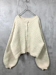 mily bilet ミウィビレット 2way ぽこぽこ 軽量 クロップド丈 ニット カーディガン sizeM/ベージュ ◇■レディース