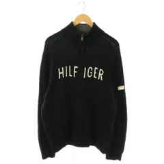トミーヒルフィガー TOMMY HILFIGER ジップアップジャケット XL ブラック ホワイト /DO