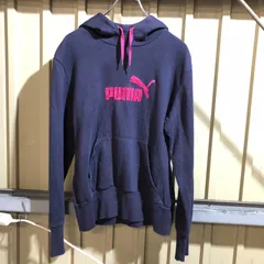 2106 PUMA パーカー ネイビー L プーマ スウェット 刺繍ロゴ スポーツ 古着卸 アメリカ仕入