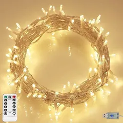 Juckier LEDストリングライト 50球 5M クリスマスツリー ライト 室内 屋外 防水 USB電源 リモコン付き 8点灯モード タイマー機能 記憶機能 クリスマス飾り イルミネーション 装飾ライト 1