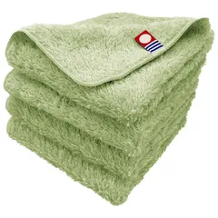 今治タオル タオルハンカチ 4枚セット アースカラー グリーン 約20×20cm 綿100% 吸水 吸水 速乾 柔らかい手触り 新品 未使用 まとめ買い