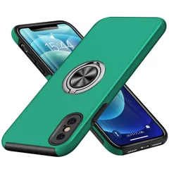 Tgaoleyd iPhone X ケース/iPhone XS 用ケース リング付き 耐衝撃 tpu フルプロテクトデザイン 薄型 スタンド機能 アイフォンxs 用カバー 5.8インチ 全面保護 擦り傷防止 落下防止 米軍MIL規格 車載ホルダー対応 オシャレ
