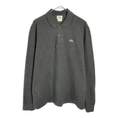ペルー製 LACOSTE ラコステ 長袖ポロシャツ グレー(メンズ 6)中古 古着 X4398