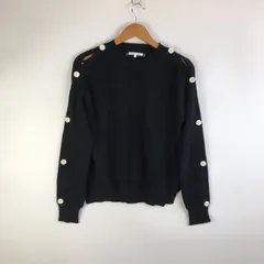HELMUT LANG  カシミヤ混 ボタン装飾付きニットセーター レディース S ブラック 3161202603050004のサムネイル