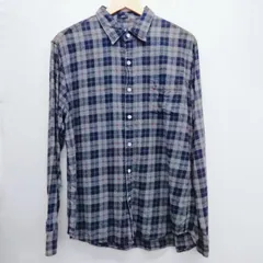 J.Crew ジェイクルー コットンフランネルシャツ サイズL グレーネイビー  コットン100% インド製 コットンネル インド綿 アメカジ 古着
