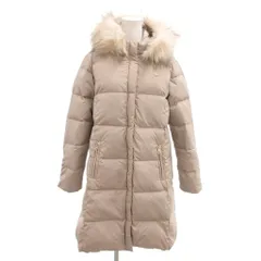 ケイトスペード KATE SPADE ダウンコート フェザー混 160 ピンク キルティング ロング丈 長袖 フード付き ファー /KR ■GY06