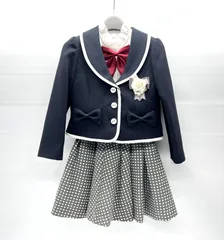 [盛岡82-0071] Cutie Ribbon ガールズ フォーマルスーツ セットアップ 120サイズ 女児 入学式 入園式  [中古/80][キッズ]