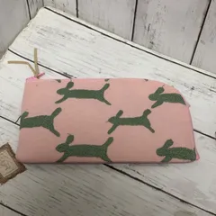 ハンドメイド　ミナペルホネン　runrunrunのL字お財布ポーチ