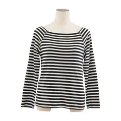 ボールジィ BALLSEY トゥモローランド カットソー ボーダー 長袖 Sサイズ ブラック×ホワイト レディース F-S4802