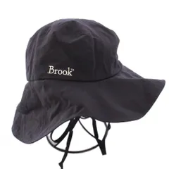 ブルーク BROOK バケットハット バケハ 帽子 ナイロン ロゴ 刺繍 F 黒 ブラック /BB
