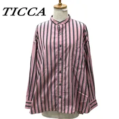 TICCA ティッカ ノーカラーストライプシャツ F マルチカラーのサムネイル